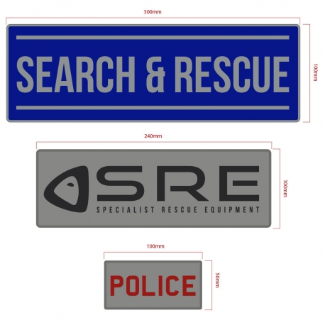 Insignias Velcro Chalecos Rescate a medida ND